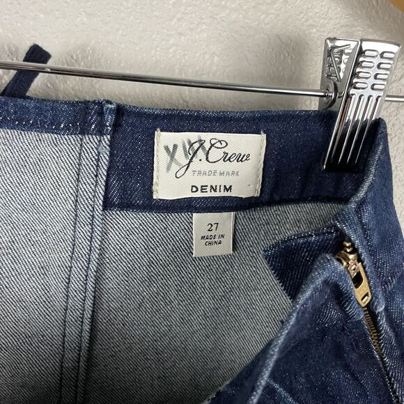 J Crew Womens 27 Lace Up Back Blue Denim Pencil Skirt - Picture 5 of 5